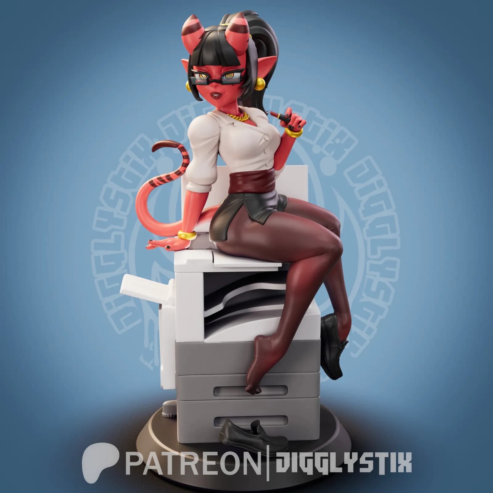 STL - Asistente de Oficina Succubus render 3