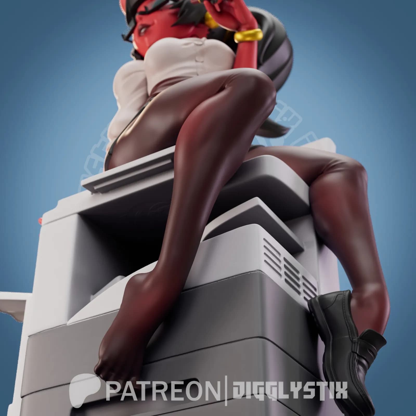 STL - Asistente de Oficina Succubus render 4