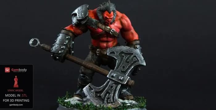 STL - axe 3d print model render 2