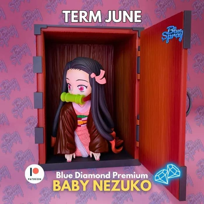 STL - baby nezuko stl (10cm) bluespray