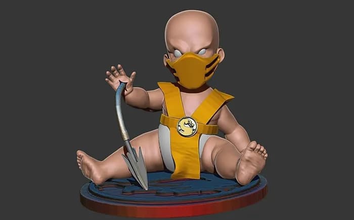 STL - baby scorpion uncut mortal kombat