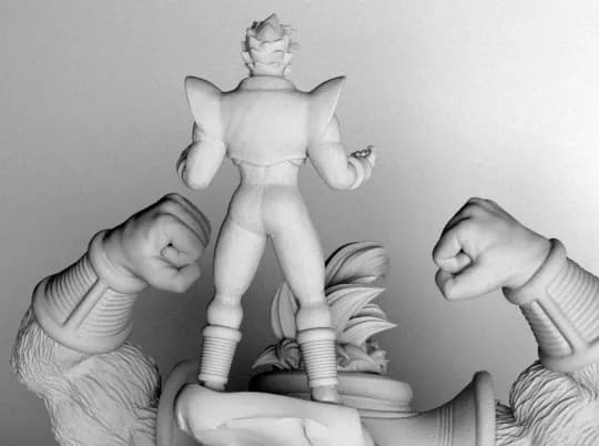 STL - Baby Vegeta con Oozaru 2 render 2