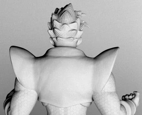STL - Baby Vegeta con Oozaru 2 render 3
