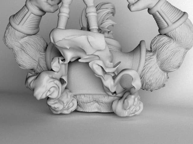 STL - Baby Vegeta con Oozaru 2 render 4