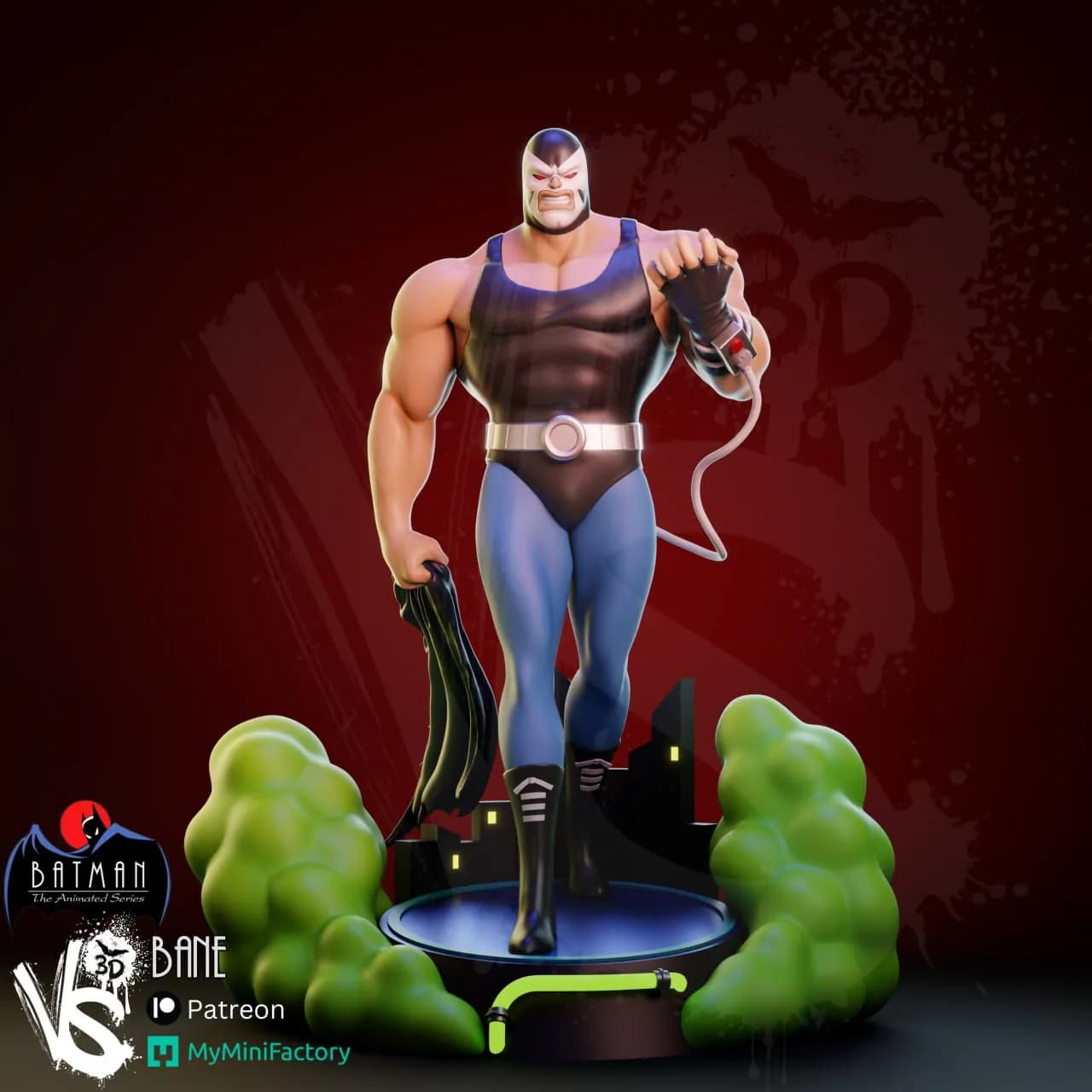 STL - Bane de Batman: La Serie Animada render 2