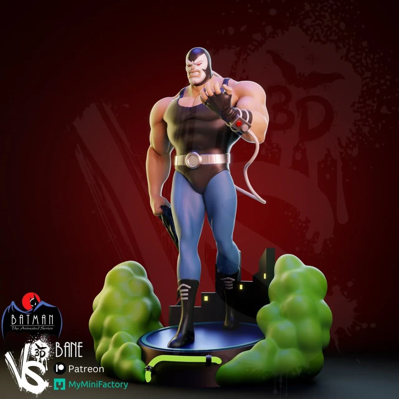 STL - Bane de Batman: La Serie Animada render 3