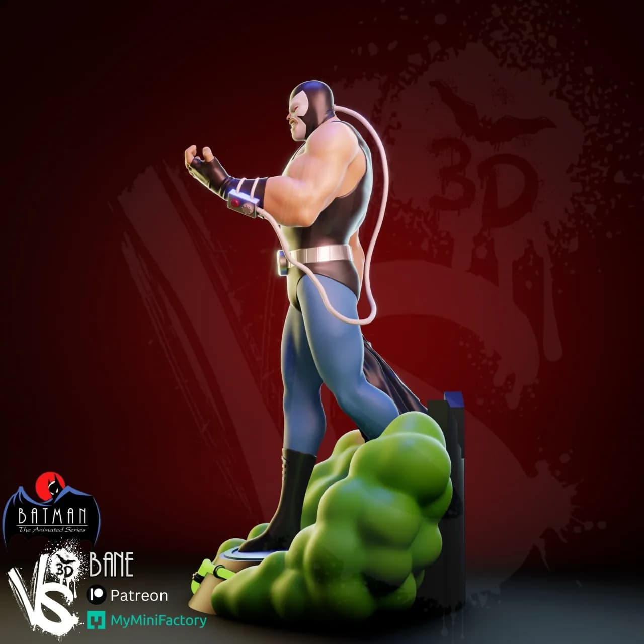 STL - Bane de Batman: La Serie Animada render 5