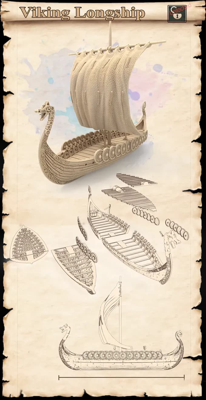 STL - Barco Vikingo Longship
