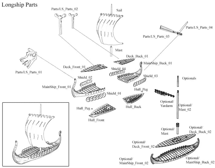 STL - Barco Vikingo Longship