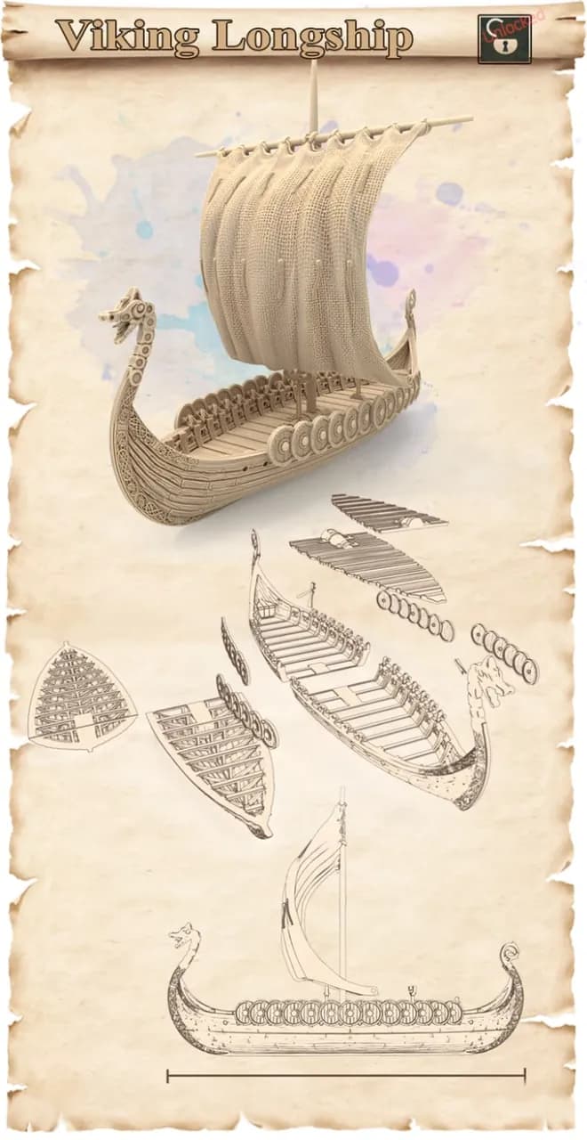 STL - Barco Vikingo Longship