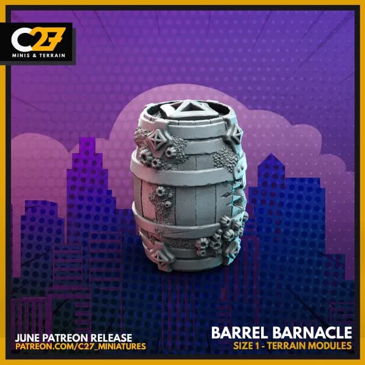 STL - Barrel Barnacle Size 1