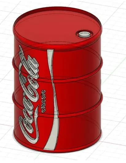STL - Barril Coca Cola clásico