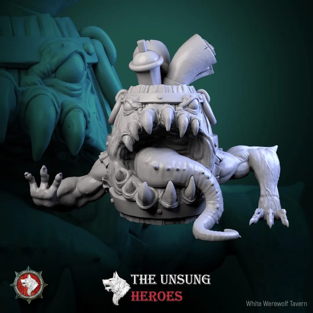 STL - Barril Mimic Demoniaco render 2