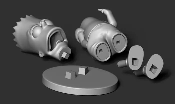 STL - bart simpson fuck render 2