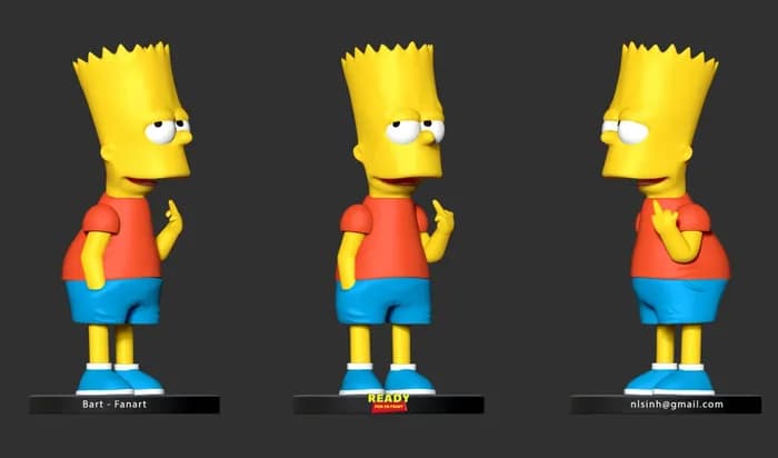 STL - bart simpson fuck render 3