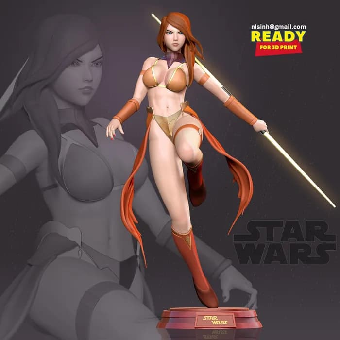STL - bastila shan star wars render 4