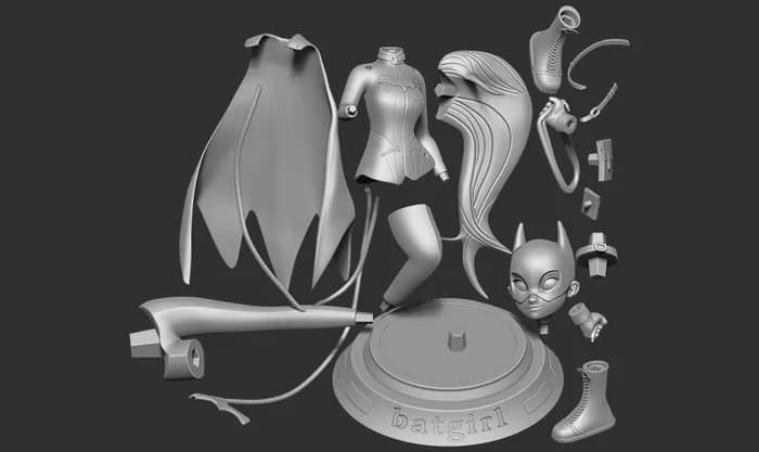 STL - bat girl render 3