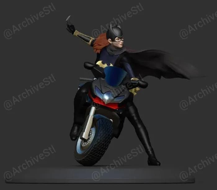 STL - Batgirl en motocicleta