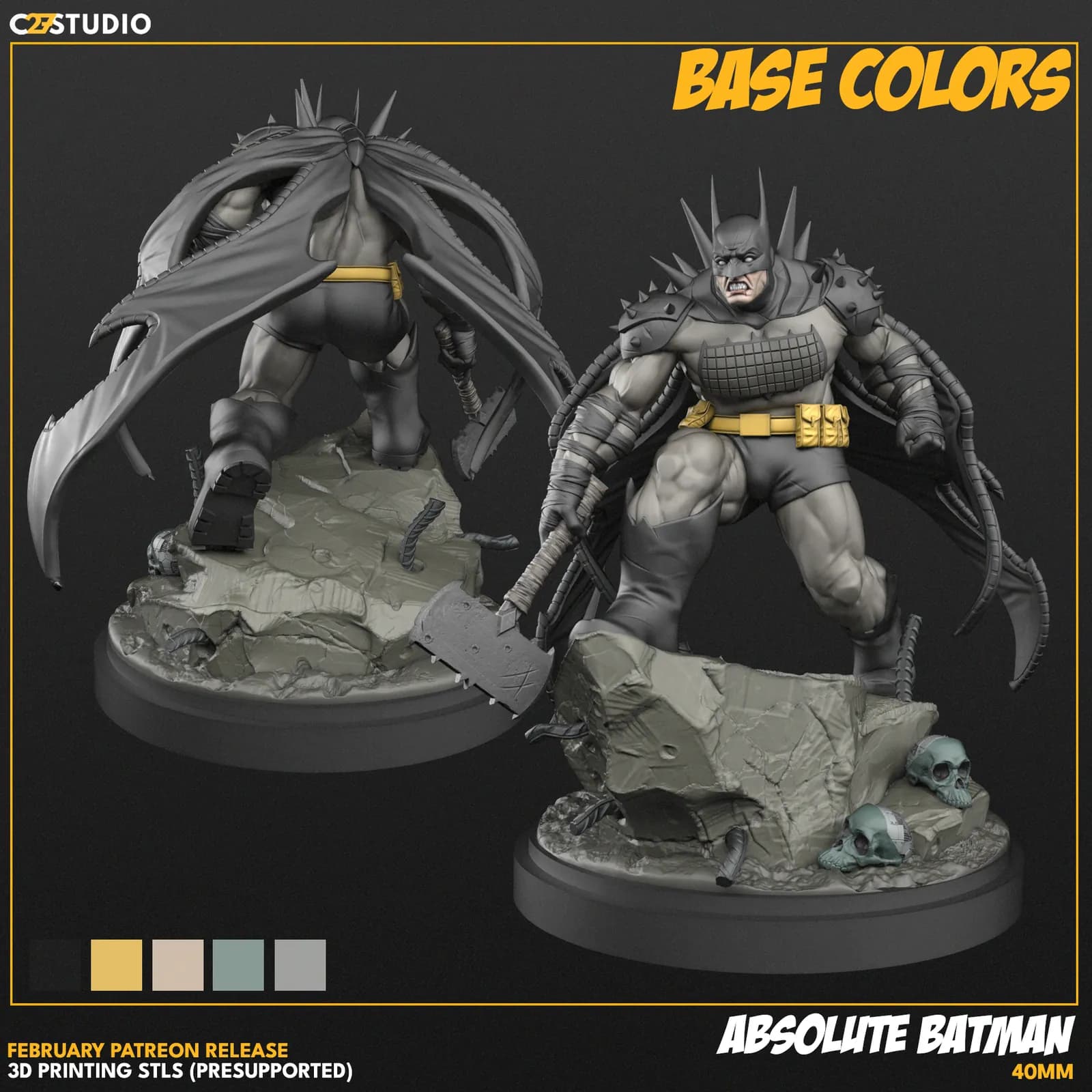 STL - Batman Absoluto render 4