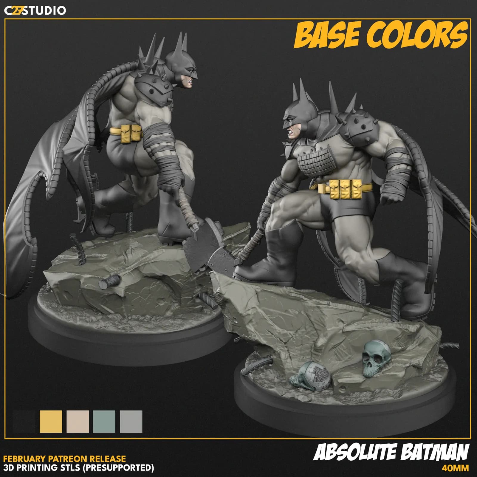 STL - Batman Absoluto render 5