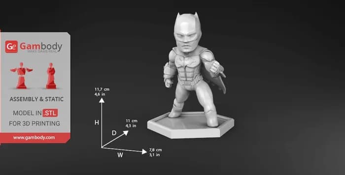 STL - batman chibi render 3