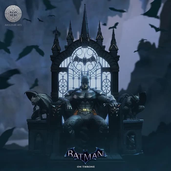 STL - Batman en el trono render 3