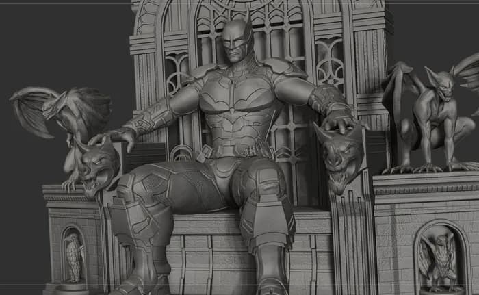 STL - Batman en el trono render 5