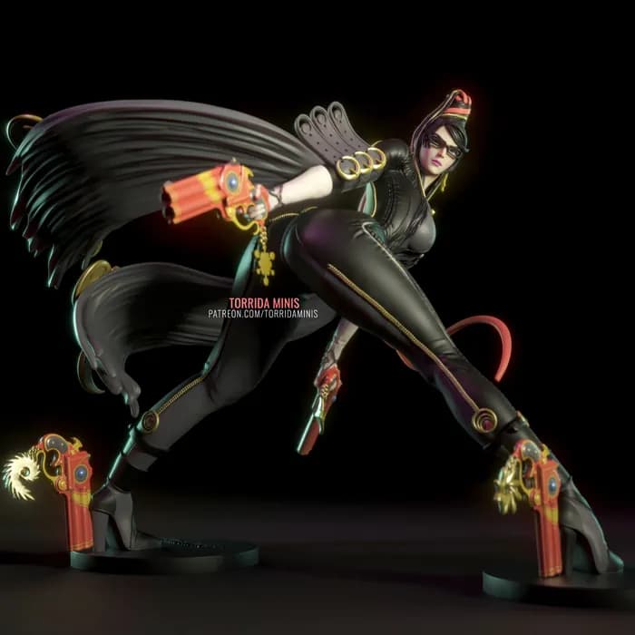 STL - Bayonetta figura guerrera