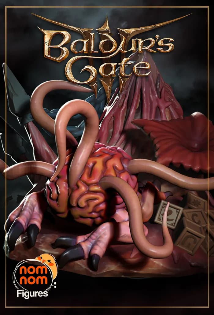 STL - Bebé Illithid Baldur's Gate 3 render 2