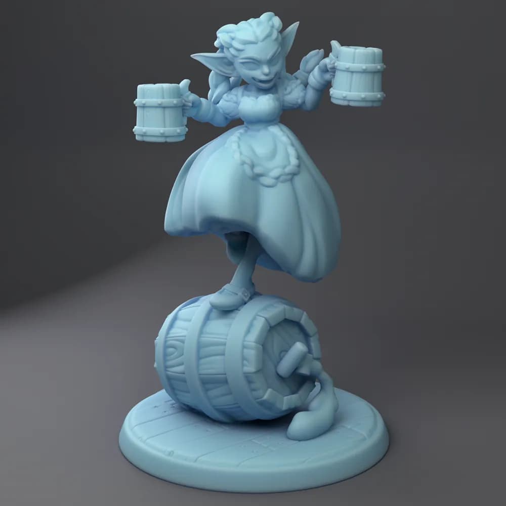 STL - Bella la Goblin Camarera render 5
