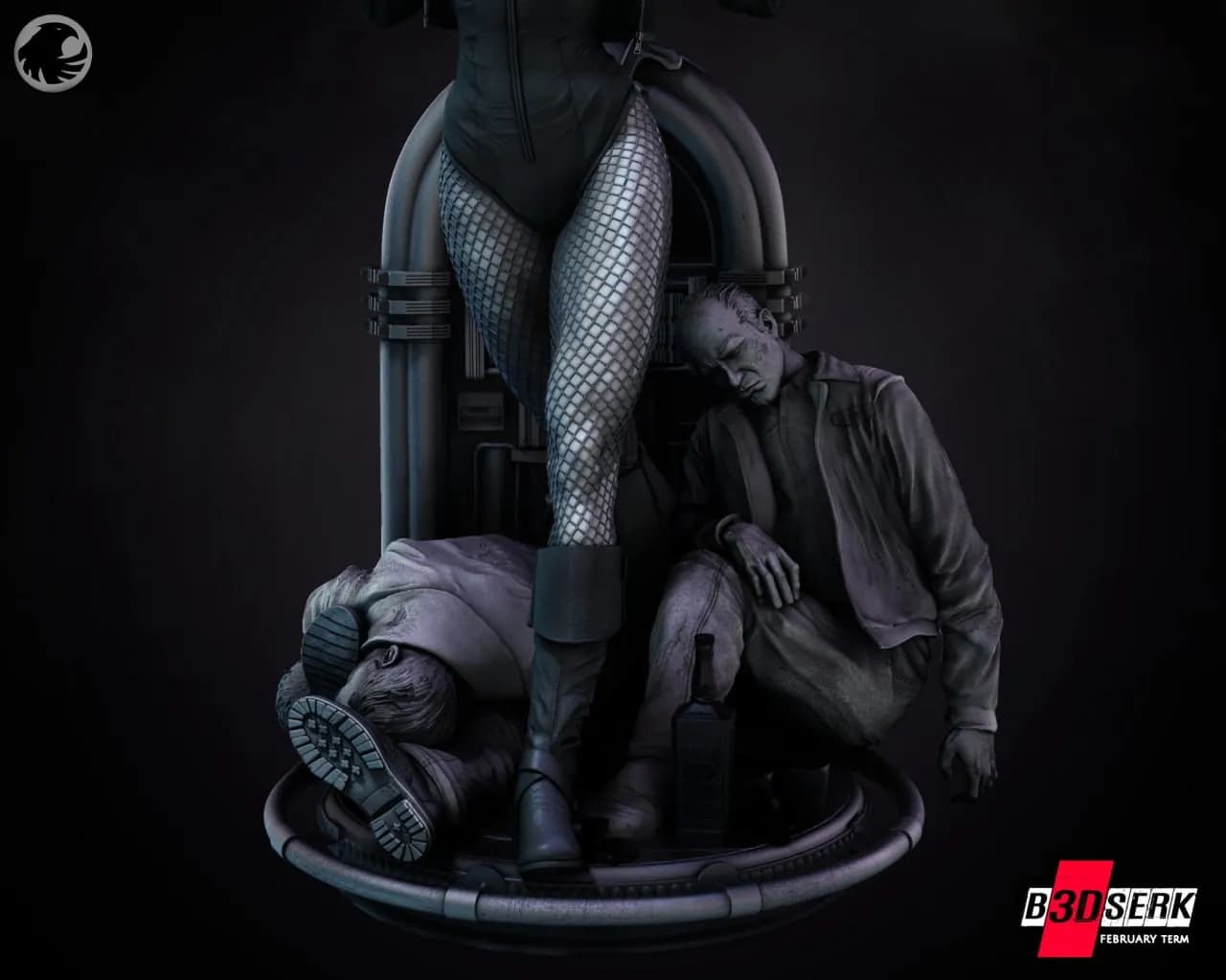 STL - Black Canary figura dinámica render 3