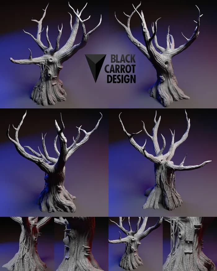 STL - black carrot hangmans tree