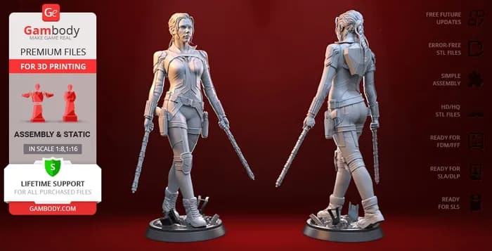 STL - black widow 2021 render 3