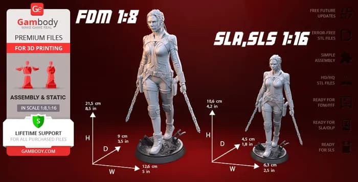 STL - black widow 2021 render 4