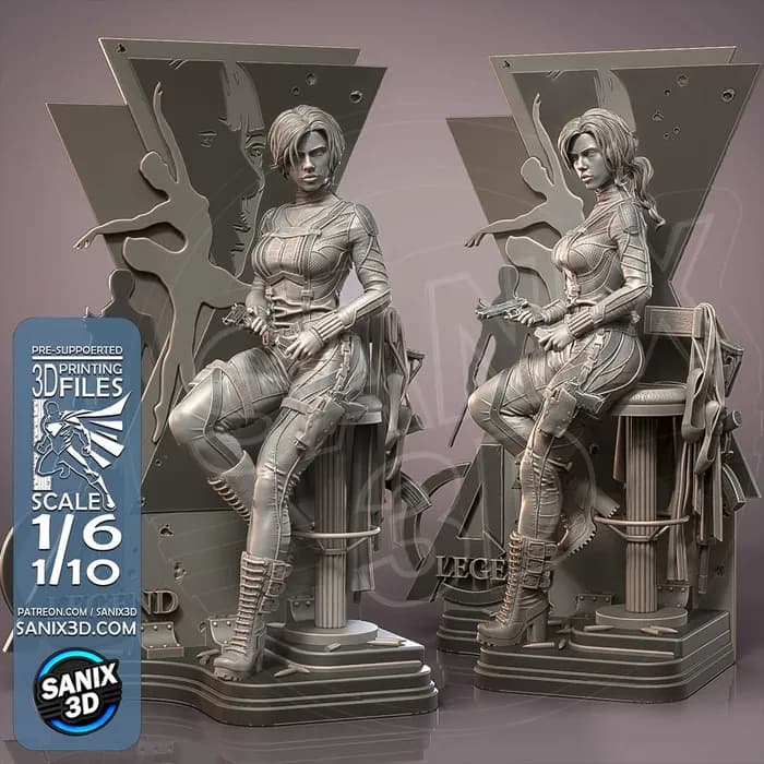 STL - Black Widow Figura Coleccionable render 2