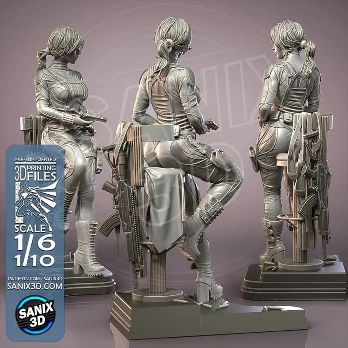 STL - Black Widow Figura Coleccionable render 3