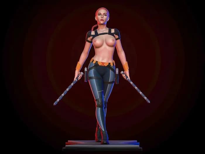 STL - Black Widow figura guerrera