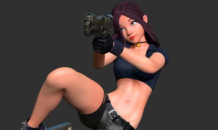 STL - black widow stylized remake