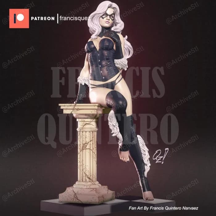 STL - blackcat by francis quintero render 2