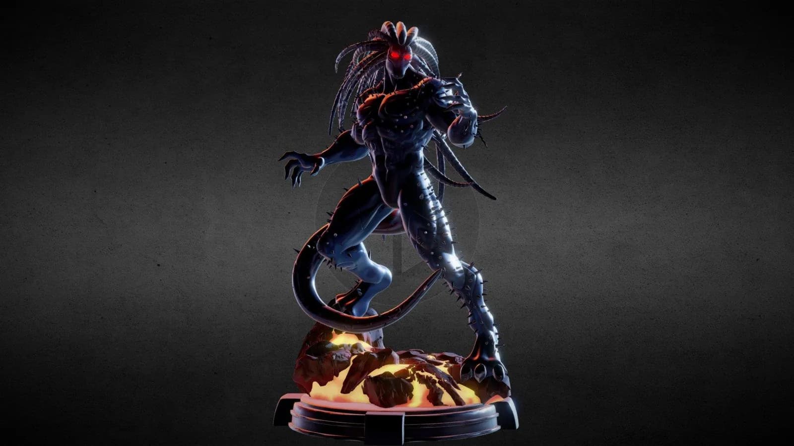 STL - Blackheart Coleccionable Diorama render 3