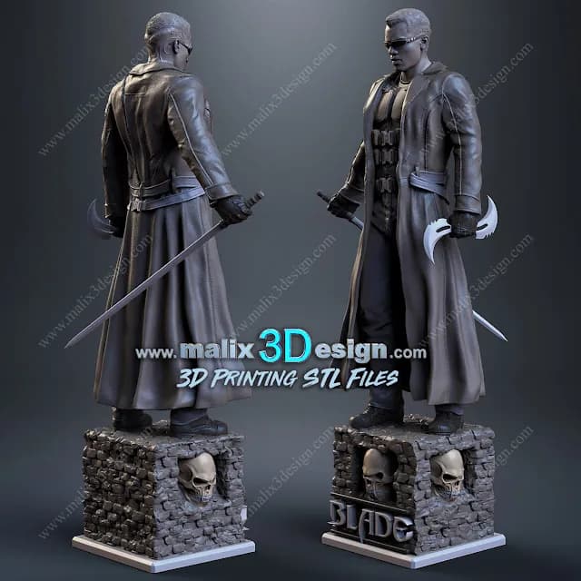 STL - Blade, el cazavampiros render 4