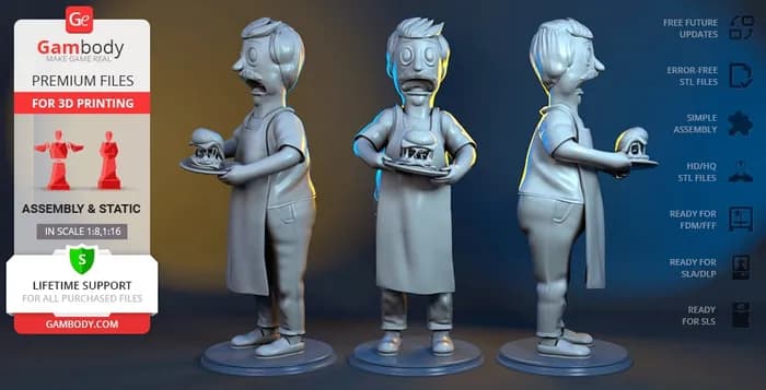 STL - bob belcher gambody sla fdm
