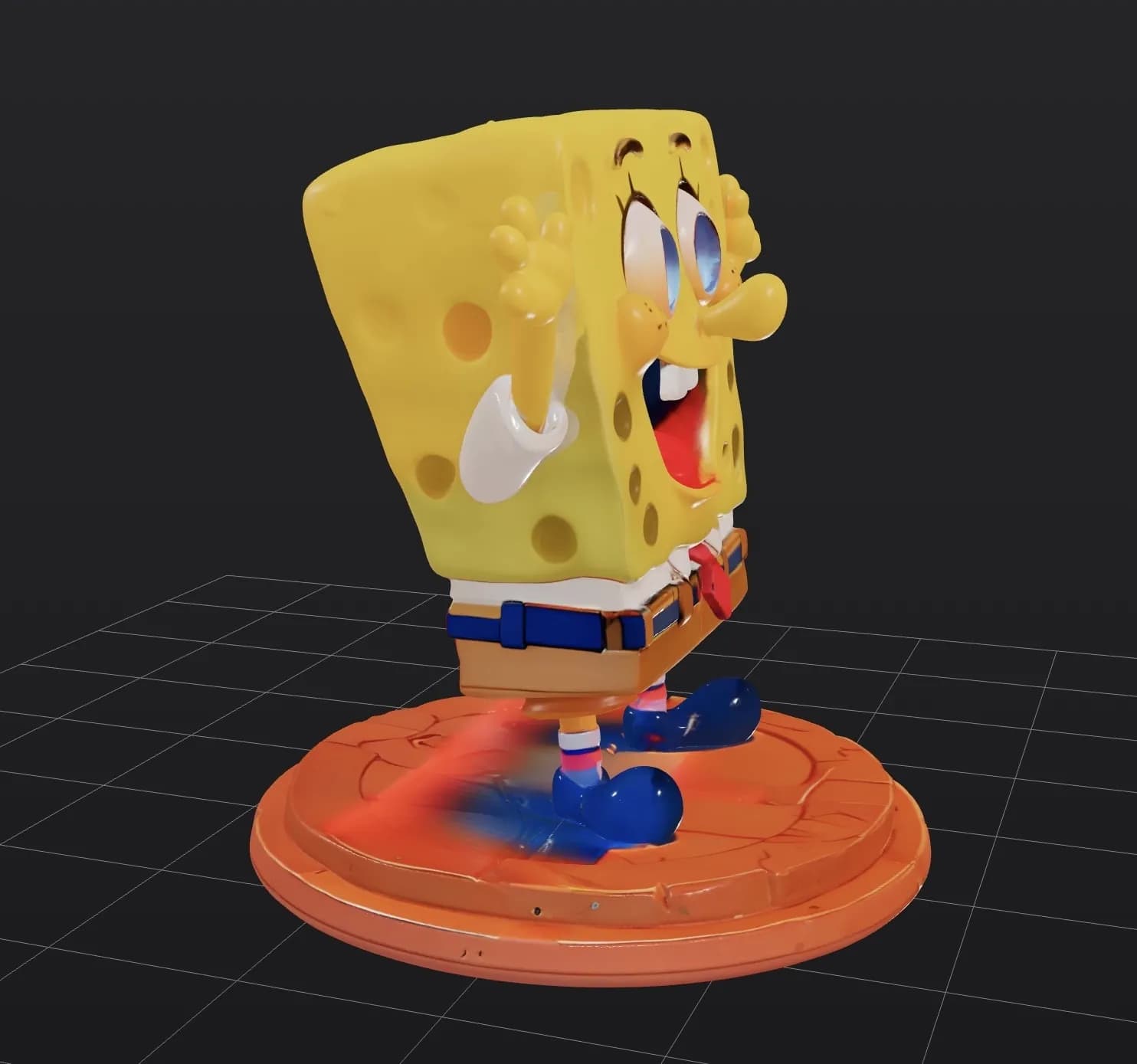 STL - Bob Esponja Alegre render 5