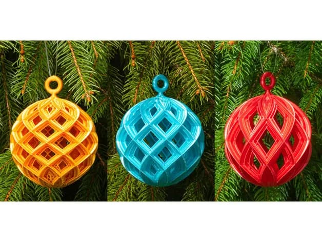 STL - Bola de Navidad Calada render 2