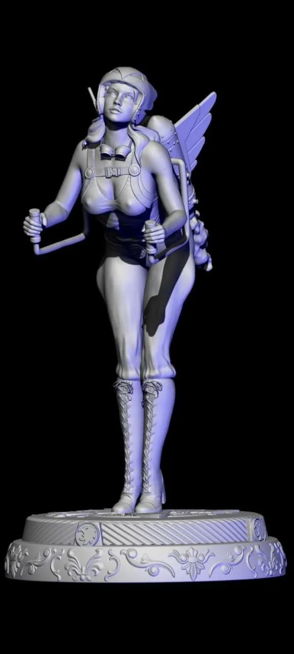 STL - bombshells hawk girl render 2