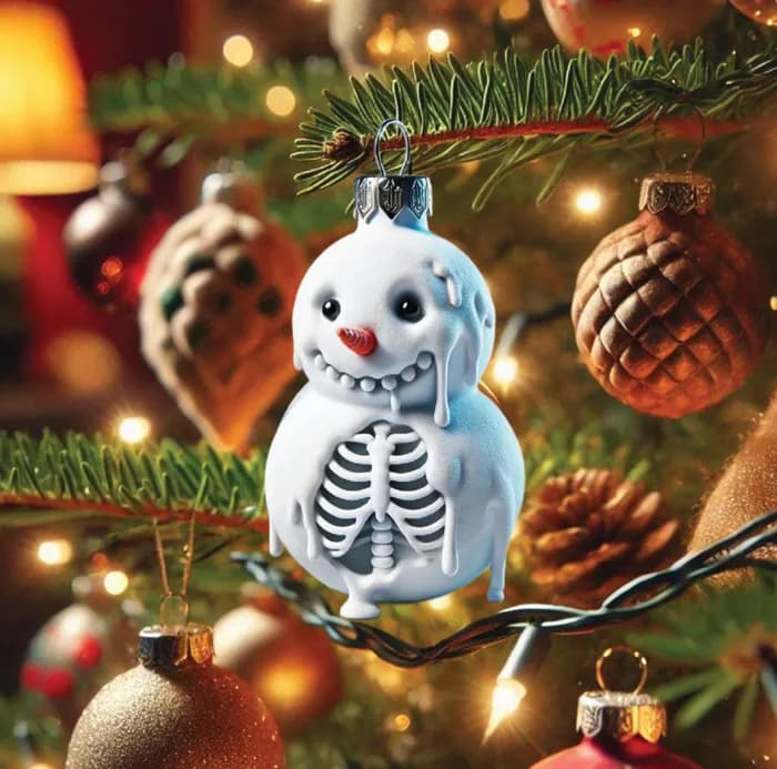 STL - bones christmas tree ornament