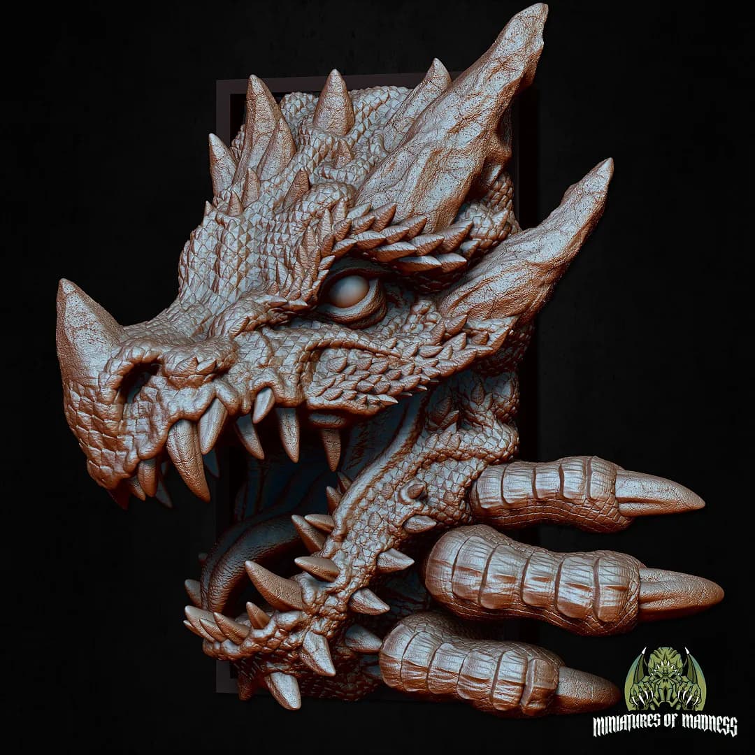 STL - Book Nook Dragón render 2