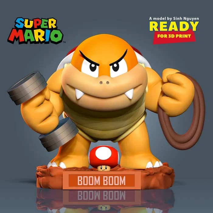 STL - boom boom super mario fanart