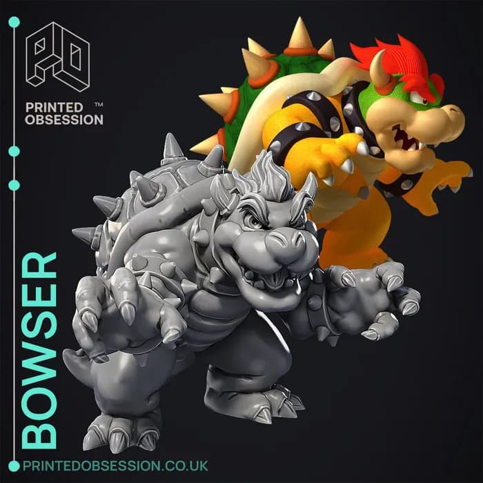 STL - bowser super mario bros fan art