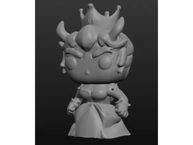 STL - bowsette funko pop style